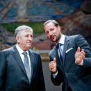 20. mai: Kronprins Haakon overrekker Abelprisen 2014 til Yakov G. Sinai for fremragende arbeid innen matematikk. Foto: Jon Olav Nesvold. NTB scanpix